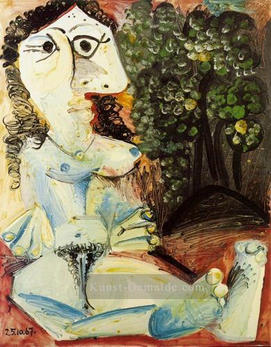 Frau nackt dans un paysage 1967 kubist Pablo Picasso Ölgemälde